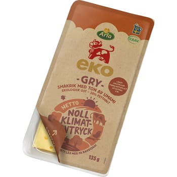 Skivad Ost Gry Ekologisk 28% 135g Arla Ko