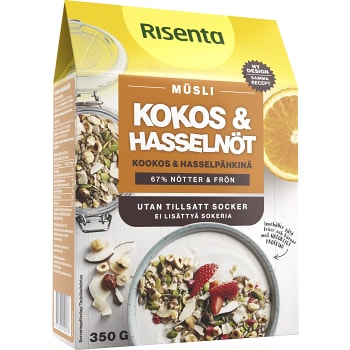 Müsli Kokos & hasselnöt 350g Risenta