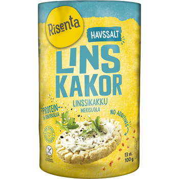 Linskakor Havssalt Glutenfri 100g Risenta
