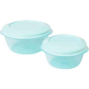 Förvaringsburkar Aqua 0,25+0,5l 2-p ICA Basic