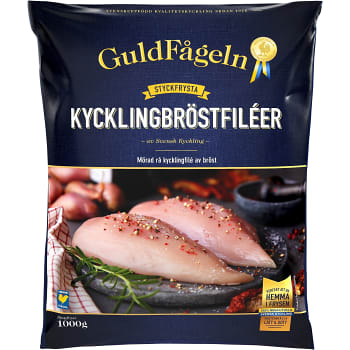 Kycklingbröstfiléer Fryst 1kg Guldfågeln