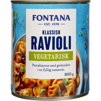 Ravioli i Tomatsås Vegetarisk 800g Fontana