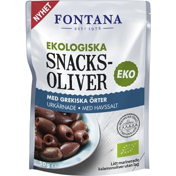 Snacksoliver Grekiska Örter 50g Ekologisk Fontana