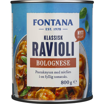 Ravioli i Bolognaisesås 800g Fontana
