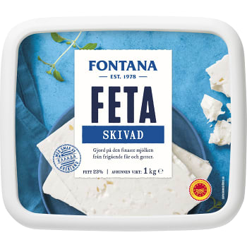 Fetaost Original skivad 1kg Fontana