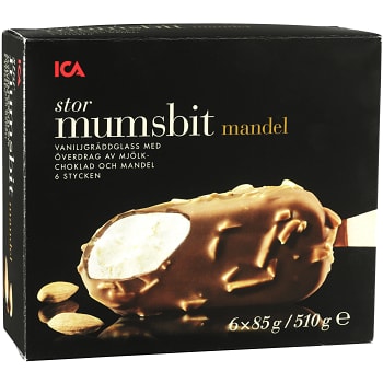 Glasspinne Stor mumsbit mandel 6-p 510g ICA