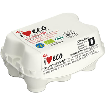 Ägg Frigående 6-p KRAV ICA I love eco