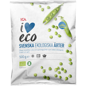 Ärtor Fryst Ekologisk 500g ICA I love eco