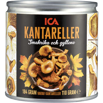 Kantareller i vatten 184g ICA