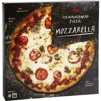 Stenugnsbakad pizza Mozzarella Fryst 375g ICA