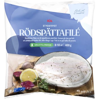 Rödspättafiléer Fryst 400g ICA