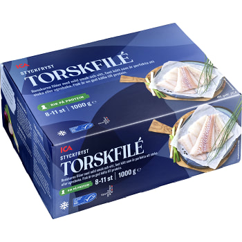 Torskfiléer Fryst 1kg ICA