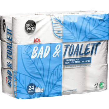 Toalettpapper 24-p Miljömärkt ICA