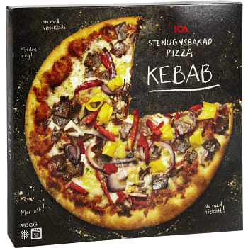 Stenugnsbakad pizza Kebab Fryst 380g ICA