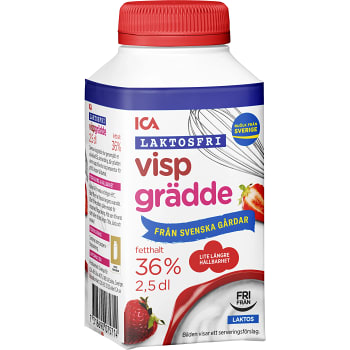 Vispgrädde Laktosfri 36% 2,5dl ICA