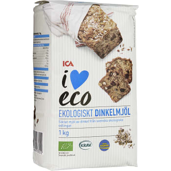 Dinkelmjöl Siktat 1kg KRAV ICA I love eco