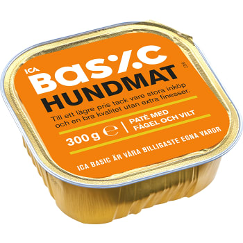 Hundmat Paté fågel & vilt 300g ICA Basic
