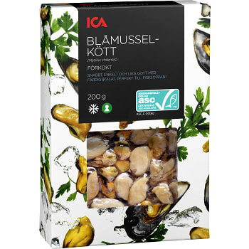 Blåmusselkött Fryst 200g ICA