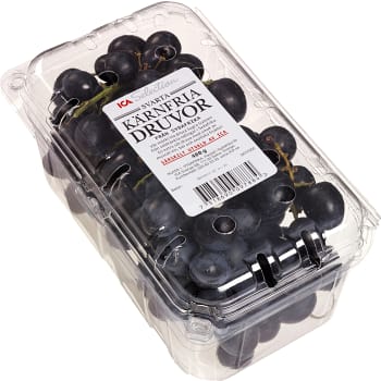 Svarta kärnfria druvor 400g Klass 1 ICA Selection