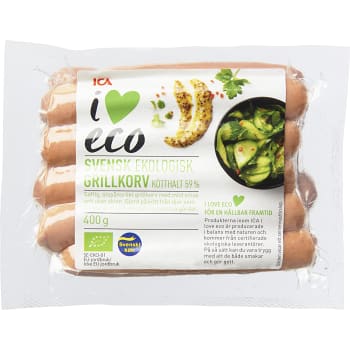 Grillkorv Ekologisk 400g ICA I love eco