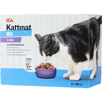 Kattmat Fisk i sås 12-p 1,2kg ICA