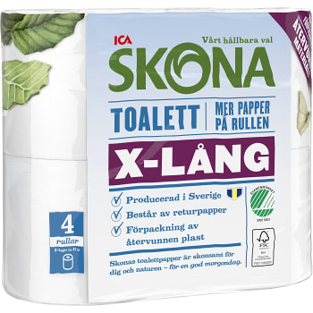 Toalettpapper X Lang 4 P Miljomarkt Ica Skona Handla Online Fran Din Lokala Ica Butik