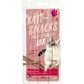 Sticks med smak av lax Kattsnacks 18g ICA