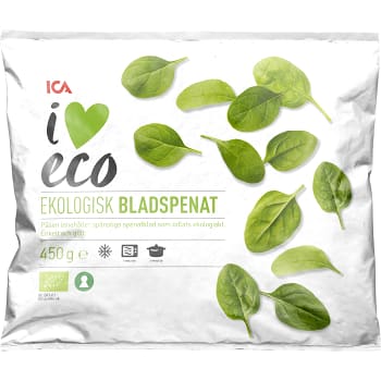 Bladspenat Fryst Ekologisk 450g ICA I love eco