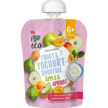 Smoothie Yoghurt äpple & aprikos Från 6m Ekologisk 85g ICA I love eco