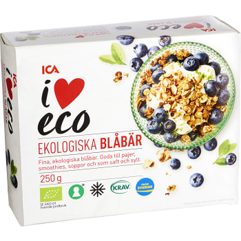 Blåbär Fryst 250g KRAV ICA I love eco