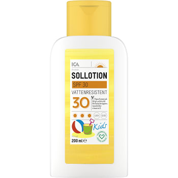 Sollotion Barn SPF30 200ml ICA Hjärtat