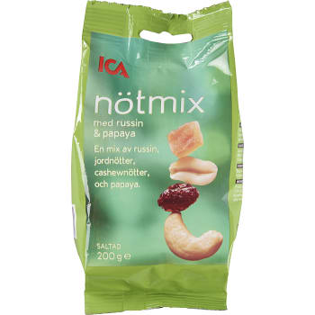 Nötmix med russin & papaya 200g ICA