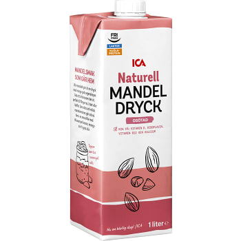 osötad mandelmjölk kcal osötad mandelmjölk kcal