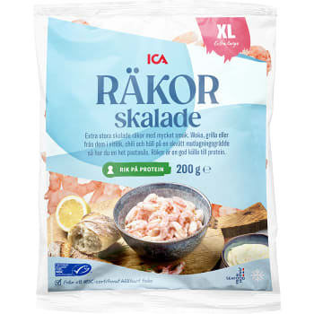 Räkor Extra stora skalade Frysta 200g ICA