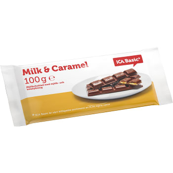 Chok.milk caramel 100g ICA Basic