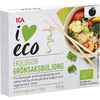 Grönsaksbuljong Ekologisk 6-p 66g ICA I love eco