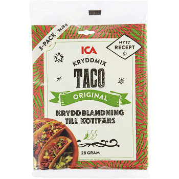 Kryddmix Taco Mild 28g 3-p ICA