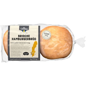 Brioche hamburgerbröd 4-p 280g ICA Selection