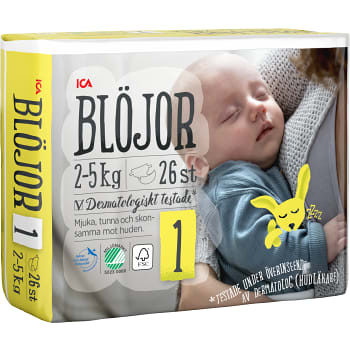 Blöjor 2-5kg Miljömärkt 26-p ICA