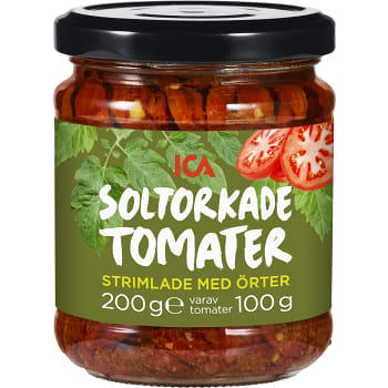 Soltorkade tomater Strimlade med örter 100g ICA