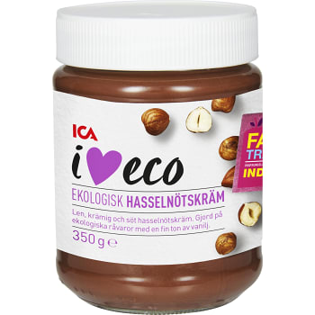 Hasselnötskräm Ekologisk 350g ICA I love eco