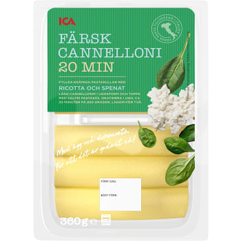 Pasta Cannelloni Farsk Ricotta Spenat 360g Ica Handla Online Fran Din Lokala Ica Butik