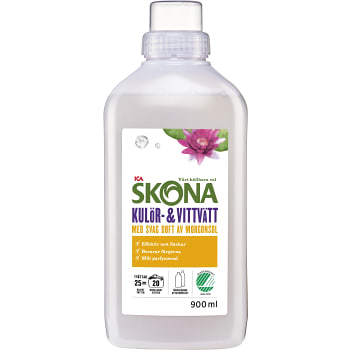 Tvättmedel Kulör- & vittvätt Milt parfymerat 900ml ICA Skona