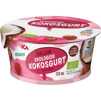 Kokosgurt Hallon Mjölkfri Ekologisk 125ml ICA