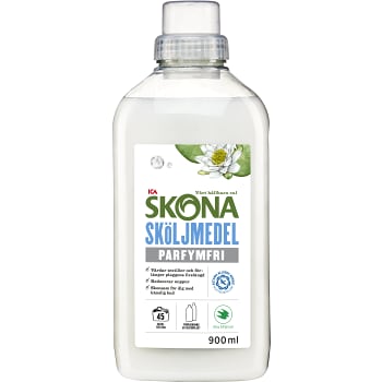 Sköljmedel Parfymfri 900ml Miljömärkt ICA Skona