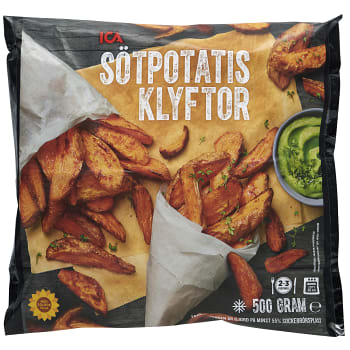 Sötpotatisklyftor Fryst 500g ICA