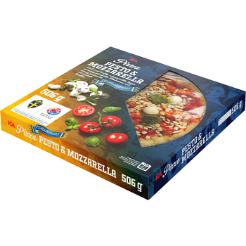 Pizza Färsk Pesto mozzarella 506g ICA