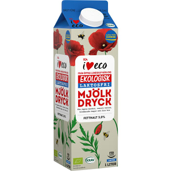 Mjölkdryck 3% Laktosfri 1kg KRAV ICA I love eco