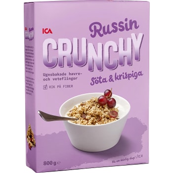 Flingor Crunchy Russin Mindre socker 800g ICA