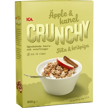 Flingor Crunchy Äpple & kanel Mindre socker 800g ICA
